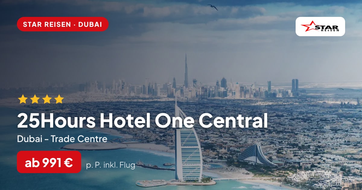 25Hours Hotel One Central – Dubai - Trade Centre ab 991 € p. P.