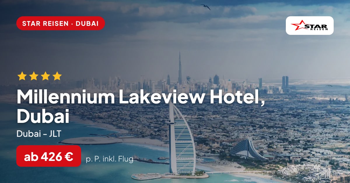 Millennium Lakeview Hotel, Dubai – Dubai - JLT ab 426 € p. P.