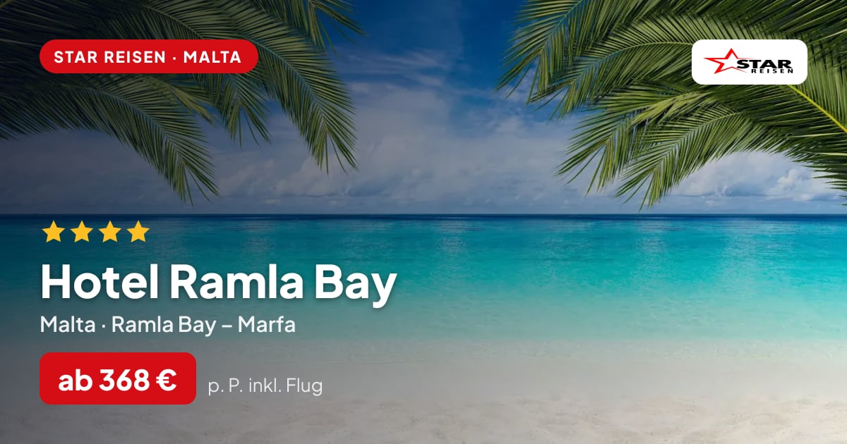 Hotel Ramla Bay – Malta ab 368 € p. P.