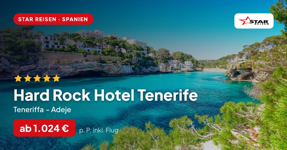 Hard Rock Hotel Tenerife – Teneriffa - Adeje ab 1.024 € p. P.